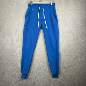 FIGS Blue Jogger Scrub Pants Style W18SW2005T Polyester Rayon Spandex Size Small